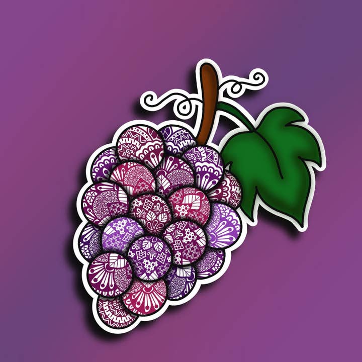 Grapes Decorative Sticker for wholesale by Always by Ashley Design