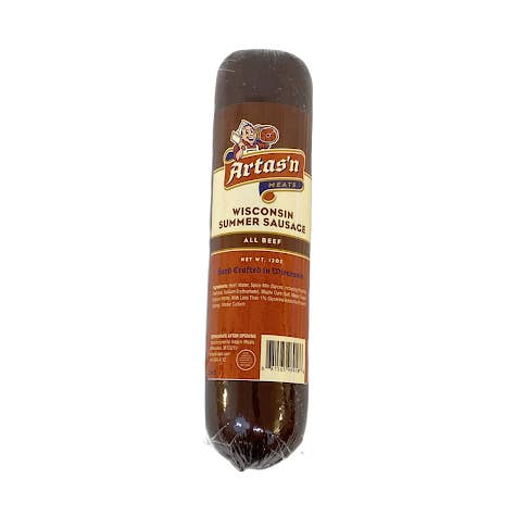 All Beef Summer Sausage 12oz for wholesale by Artas'n Meats, LLC
