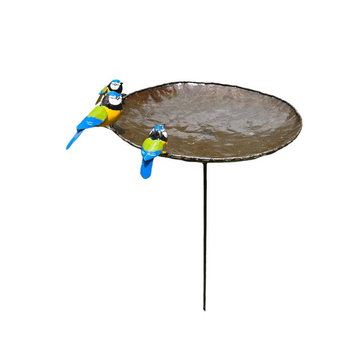 Zimba-Arts - Wholesale Vogelvoederhuisje - METALEN BLAUWE KOOLMEES FM3 ZWEMBAD VOGELVOEDER OP STOK1