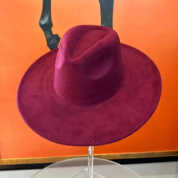 Queens INC - Wholesale Fedora - Women's - Best seller Fashion Classic Wide Brim Suede Primium  Hat30