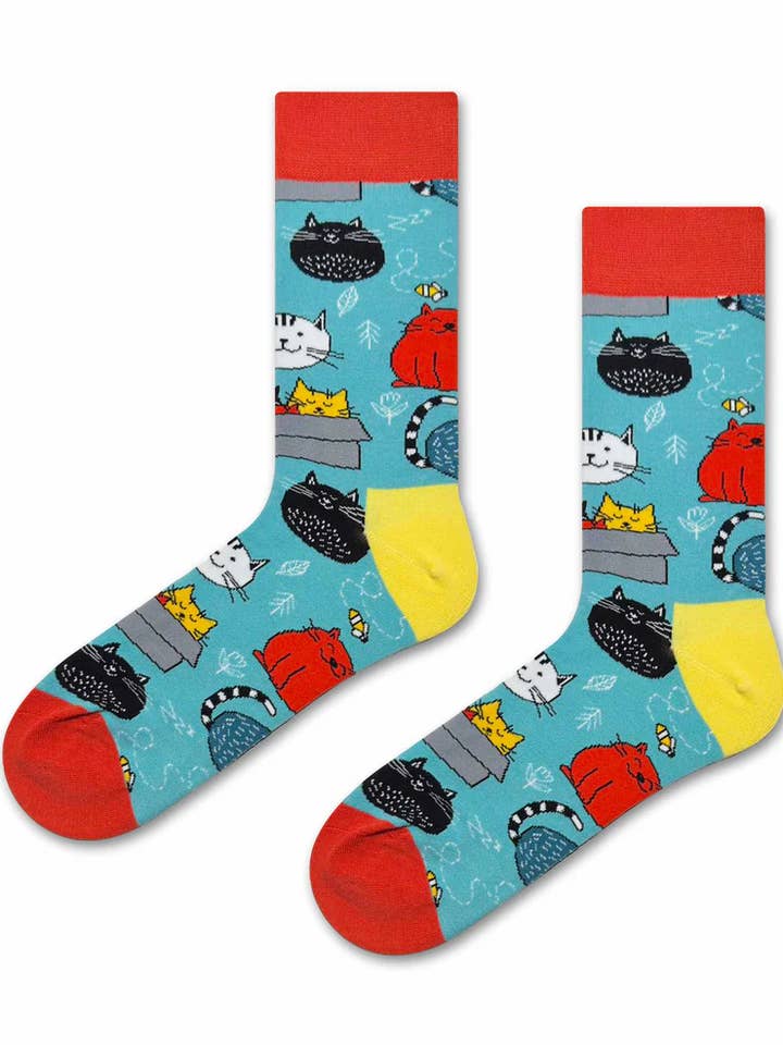 Happy Kitten Socks 🐱💤 for wholesale by Marc JoJo