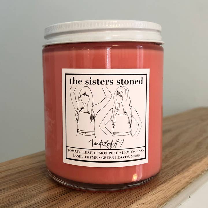 Tomato Leaf No. 7 Soy Single Wick Candle for wholesale by The Sisters Stoned