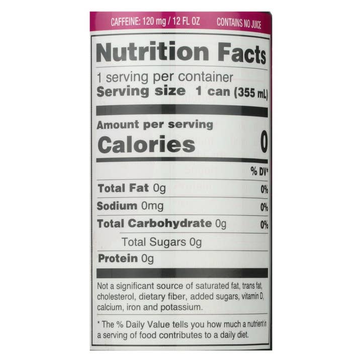 Ware Spark - Wholesale Sports/Energy Drink - Zevia Zero Calorie Energy Drink - Raspberry/lime - Case Of 12 - 12 Fl Oz1