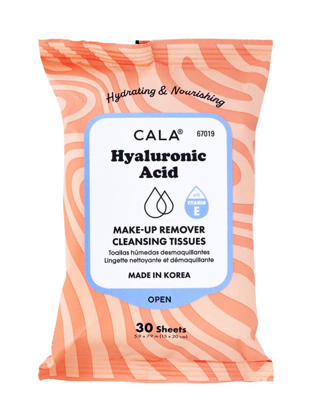 CALA 67019 Hyaluronic Acid 30 Makeup Remover Tissue - 6pc for wholesale by PINEAPPLE Beauty