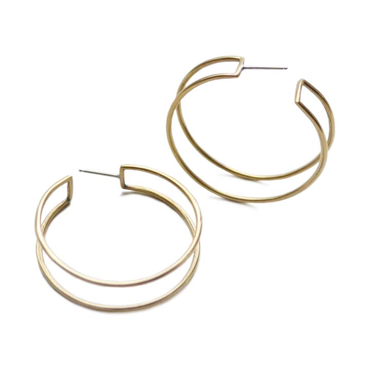 Circle Cage Hoops Large for wholesale by Natalie Joy