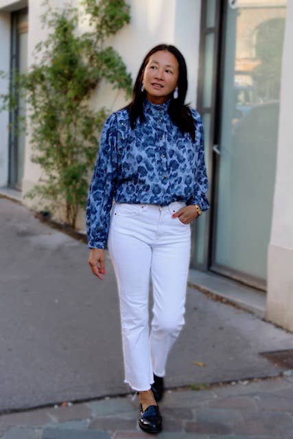 MY DRESS MADE - Vendita all'ingrosso Tessuto - Tessuto viscosa fiammata DENIM LEOPARDATO - Stampato in Francia2