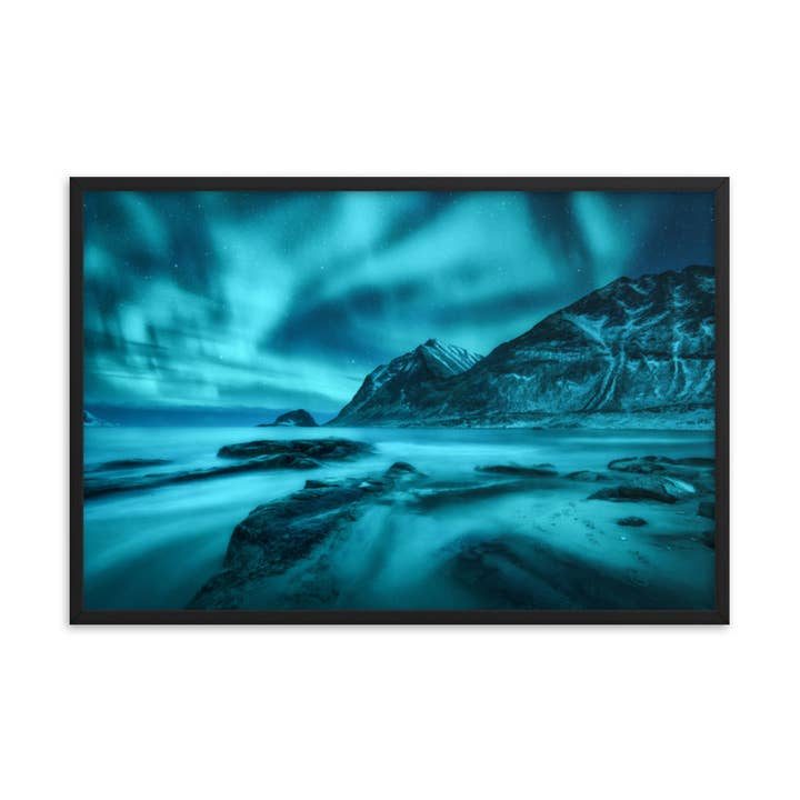 Muralha com enquadramento nas Luzes Azuis e Costa da Montanha por atacado de Pipa Wall Art & Home Decor