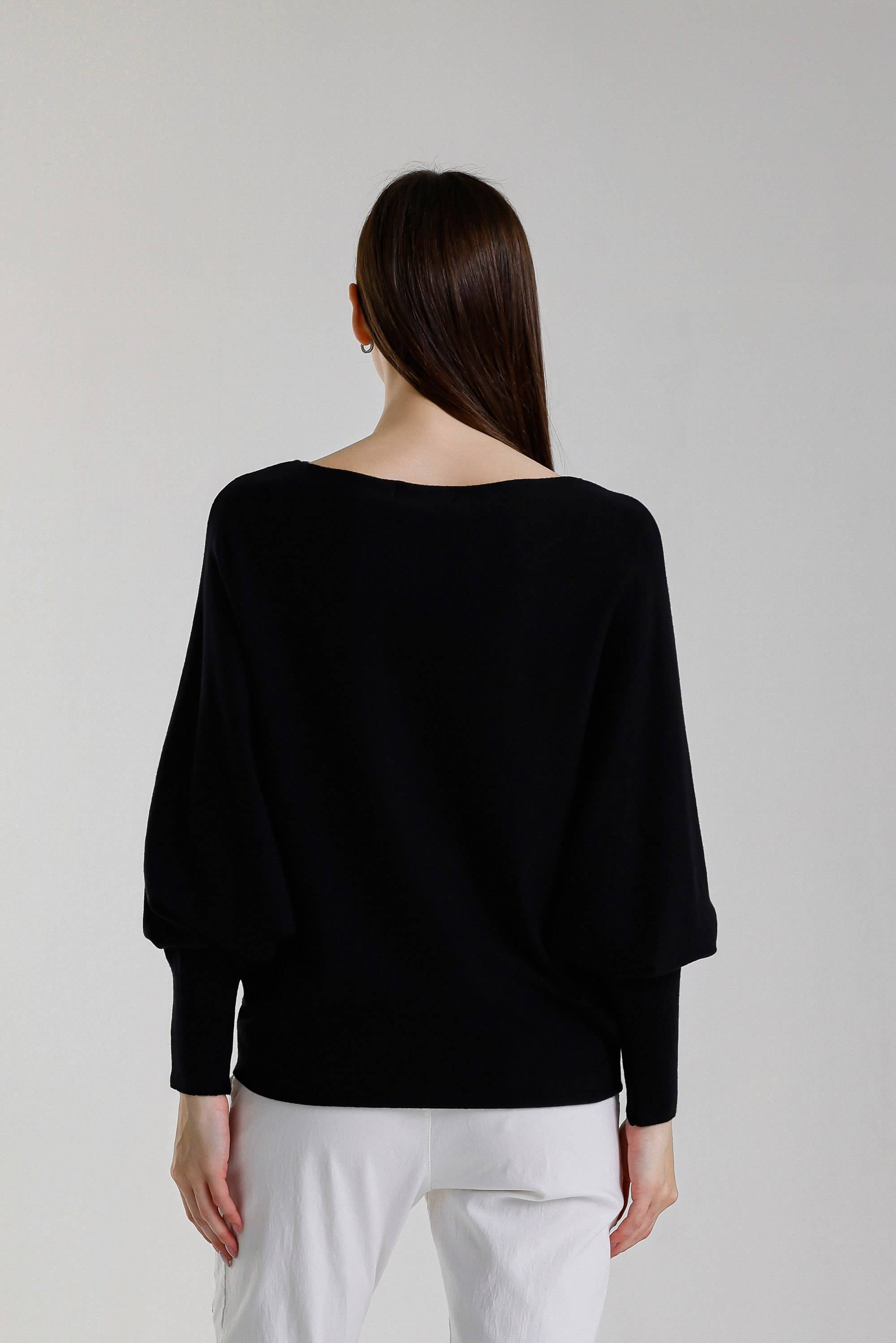 TINA Stephens Italy/Tees By Tina – Engroshandel Pullover - Dame – Mylah seriøst blød batwing sweater (BLS413)3