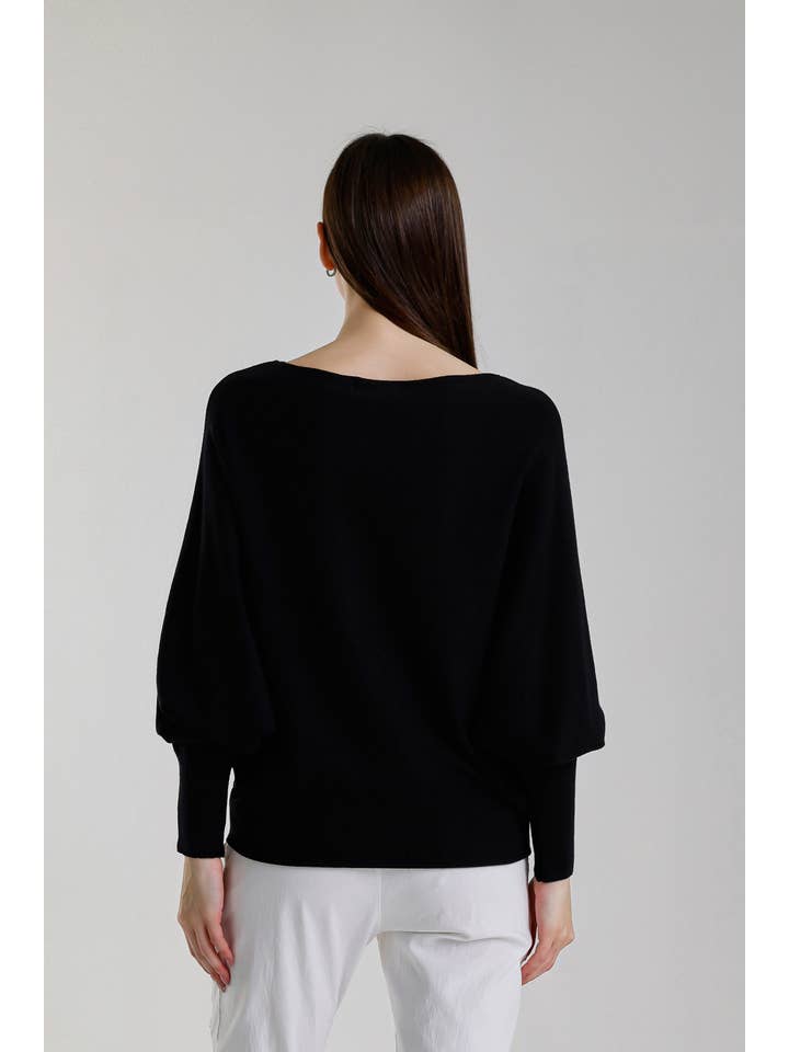 TINA Stephens Italy/Tees By Tina – Großhandel Strickpullover – Damen – Mylah Seriously Weicher Fledermaus-Pullover (BLS413)3