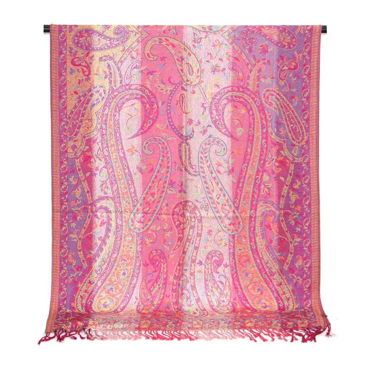 SERENITA - Wholesale Scarf - Women's - Pashmina Scarf Rainbow Color Reversible Shawl Wraps6