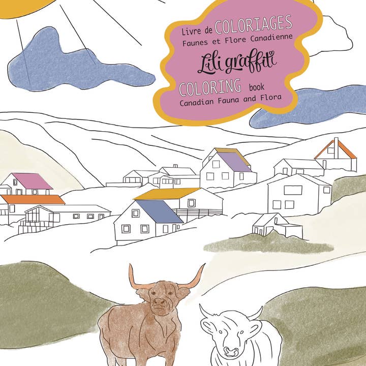 Coloring book - Fauna and flora from Canada for wholesale by Lili Graffiti
