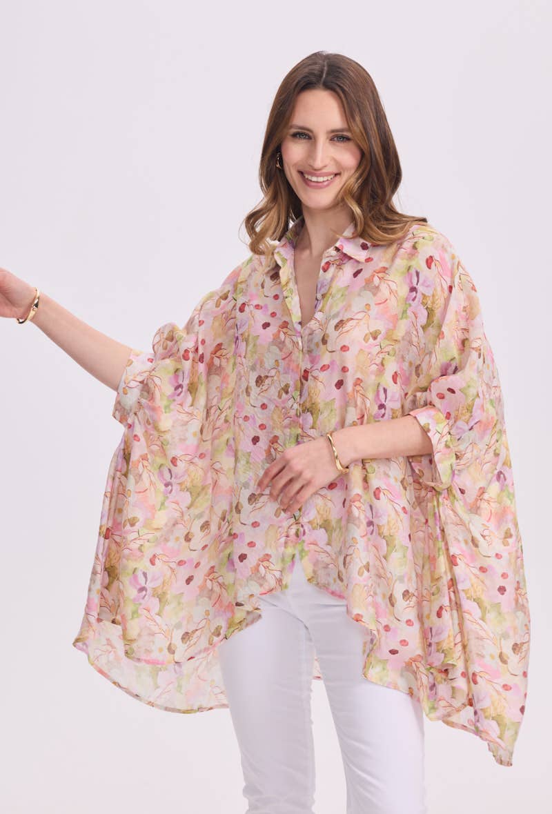 KY CREATION PARIS - Wholesale Button Down Shirt - Women's - Long patterned shirt0