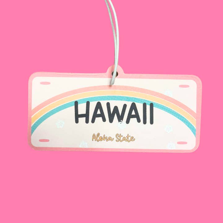 Aloha Collectives - Wholesale Car Freshener - Women's - Hawaii License Plate, Car Freshener2