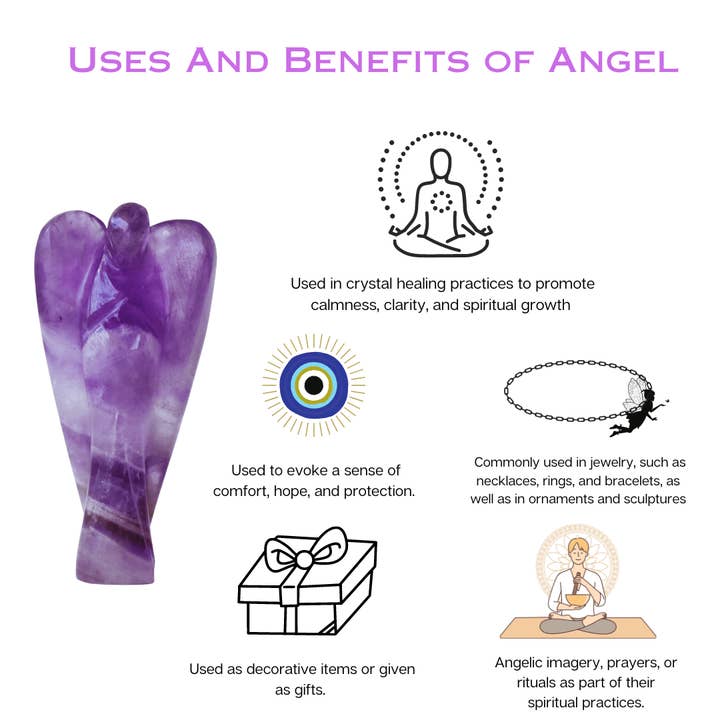 Soothing Crystals - Wholesale Spiritual Stone/Crystal - Gemstone Angels | Amethyst | Pocket Angel | Crystal Angels