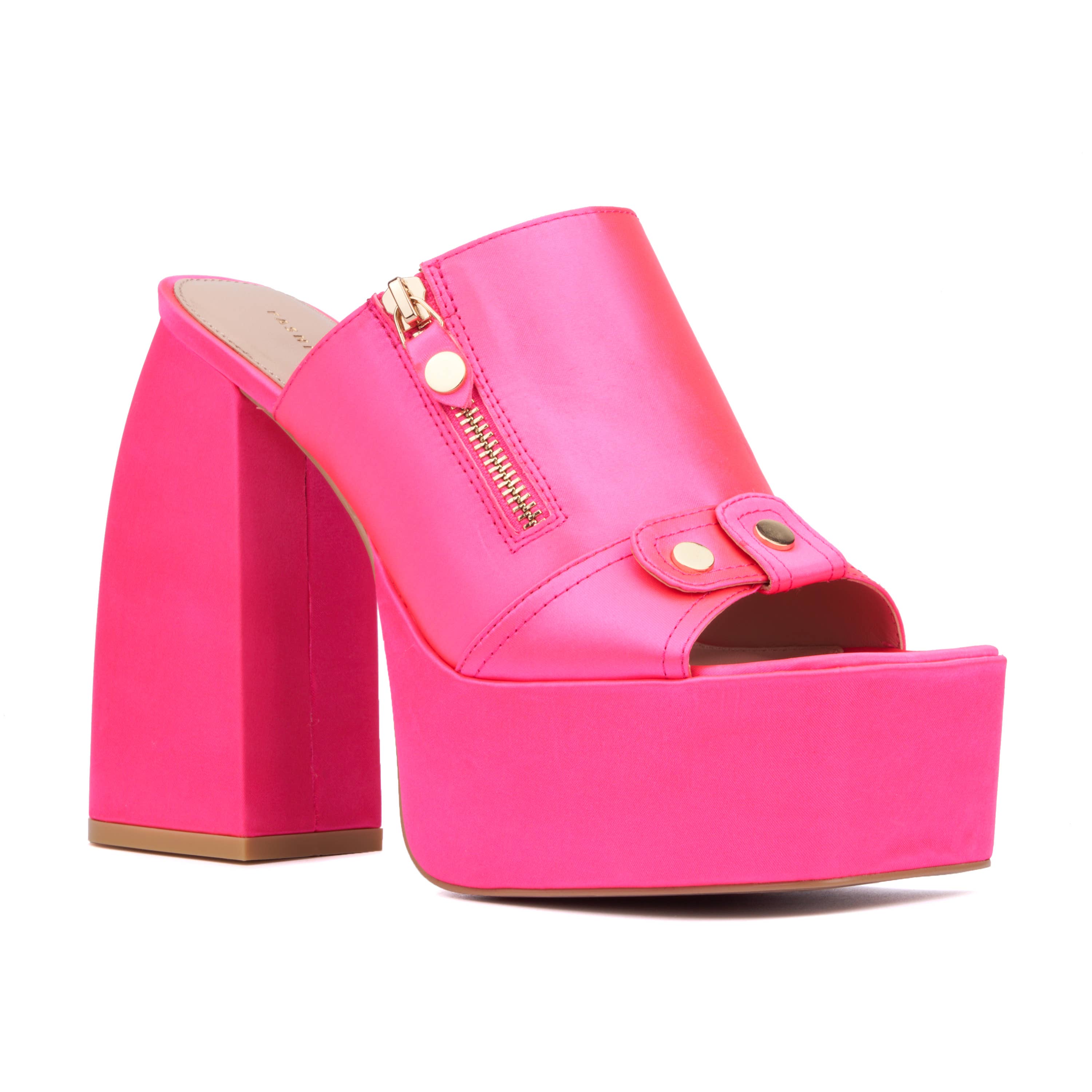 S3 Holding – calçado com plataformas - Mulher por atacado – Fashion To Figure Feminino To Figure Heel Slide para Mulher - LARGA LARGURA4