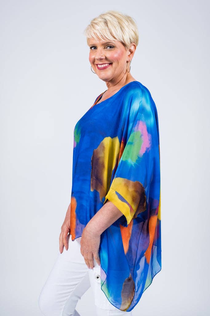 TINA Stephens Italy/Tees By Tina - Wholesale Kaftan - Women's - Sofia Sunrise Silk Kaftan (BQ201U)4