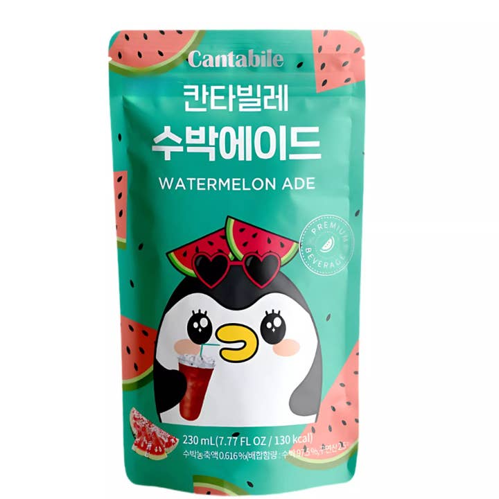 Cantabile Watermelon Ade Pouch Drink pack of 10x230ml (Korea) for wholesale by Global Bite Co