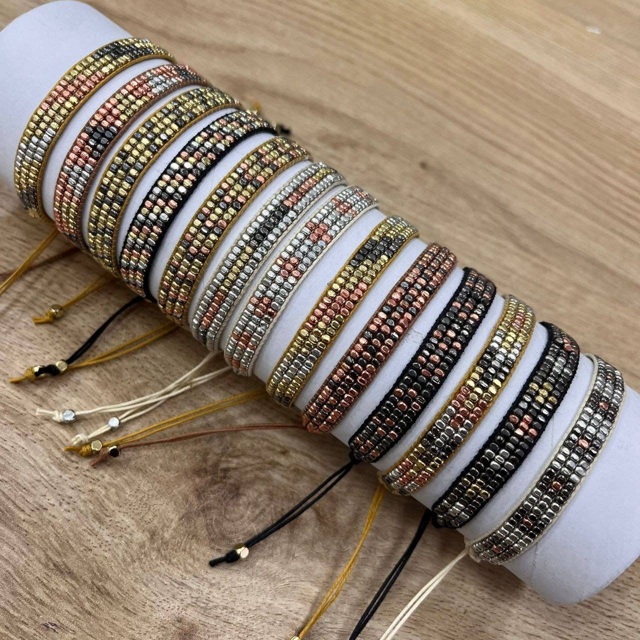 Hecho a mano - Vendita all'ingrosso Bracciale con perline - Braccialetti di perline dorate0