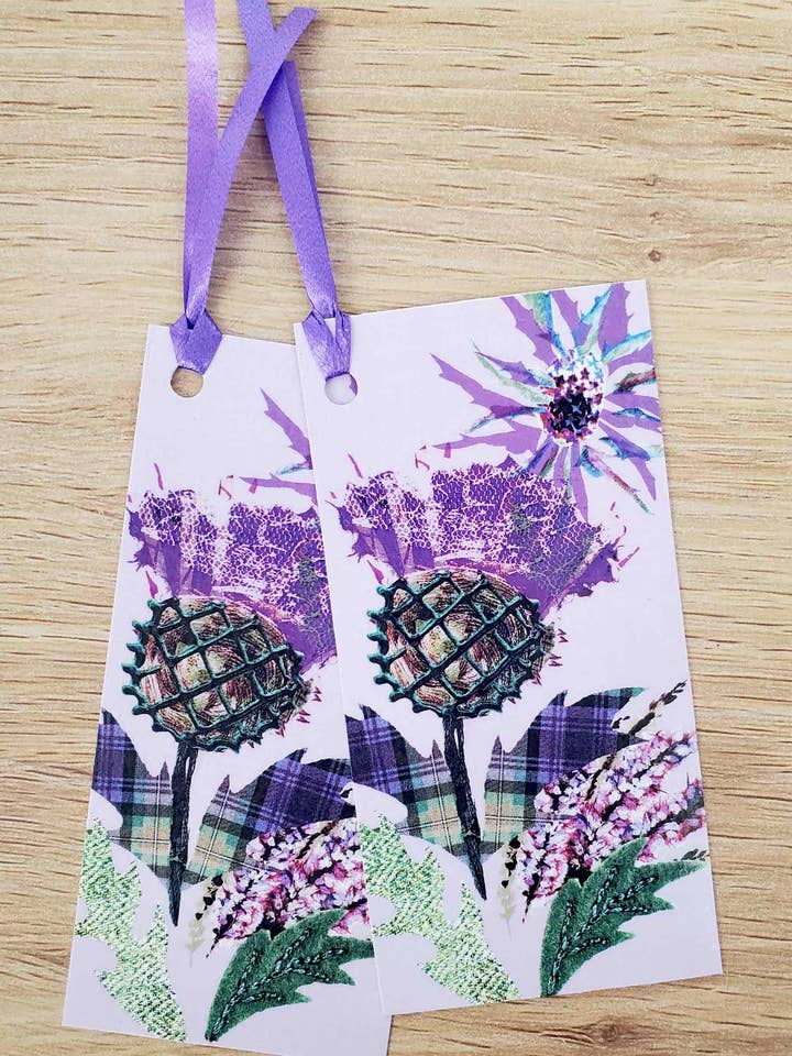 Set regalo e tag con cardo scozzese avvolgente piatto per la vendita all'ingrosso da parte di Wee Wishes