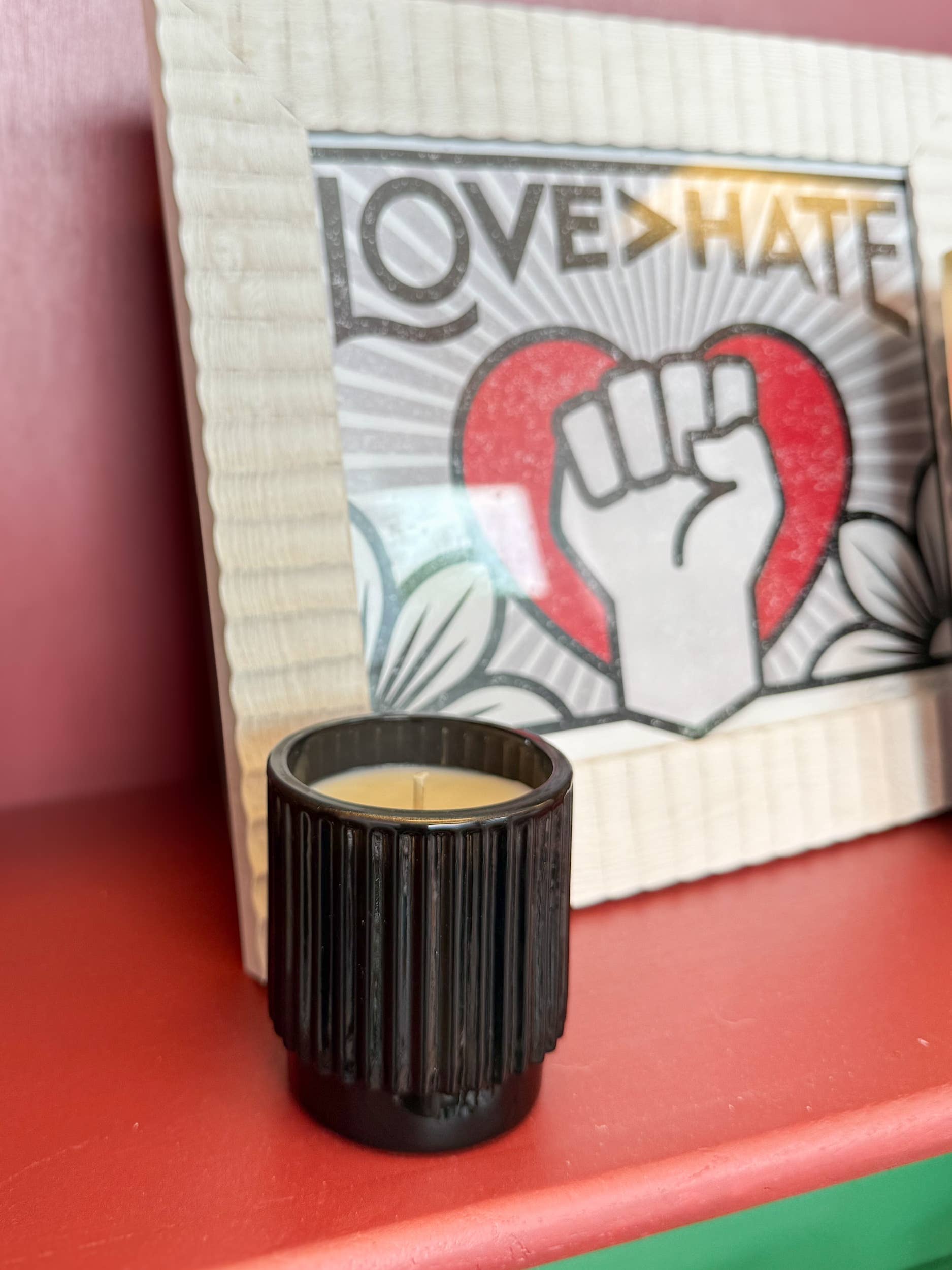 Illuminate Space - Wholesale Jar/Filled Candle - Dark Moon – Limited Edition Ribbed Glass Candle0