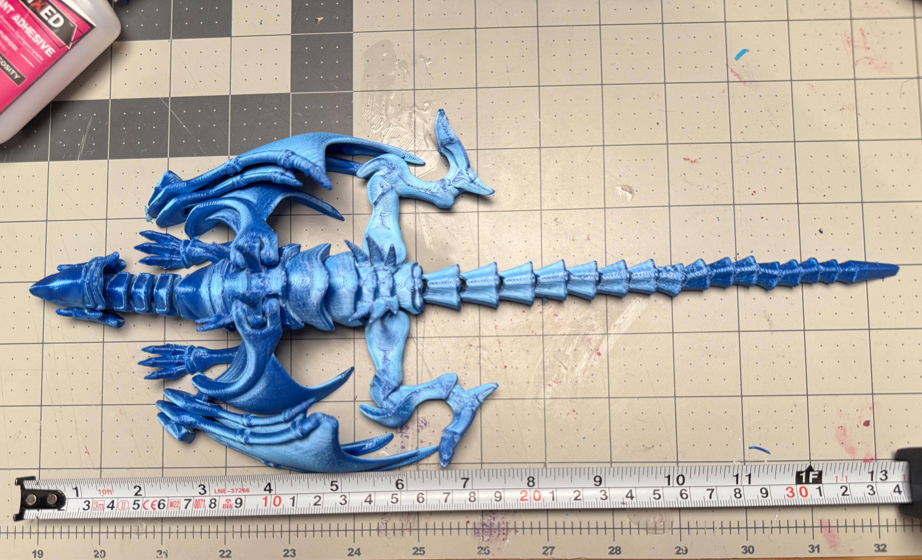 August Art House - Wholesale Figurine Toy - Kids - Blue-Eyes White Dragon Fully Articulated Anime Yugioh Figure | Over 12 Inch Posable Handmade Kaiju Toy Flexible Limbs | Gift for Monster Fan6