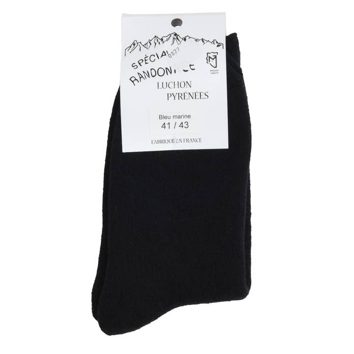 Schwarze Jarrette-Socken aus Pyrenäen-Wolle für den Großhandel von Maison Joseph