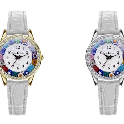 Alice Sturzinger LLC - Wholesale Wrist Watch - Women's - Millefiori Murano Sparkle Watch - Assorted Colors