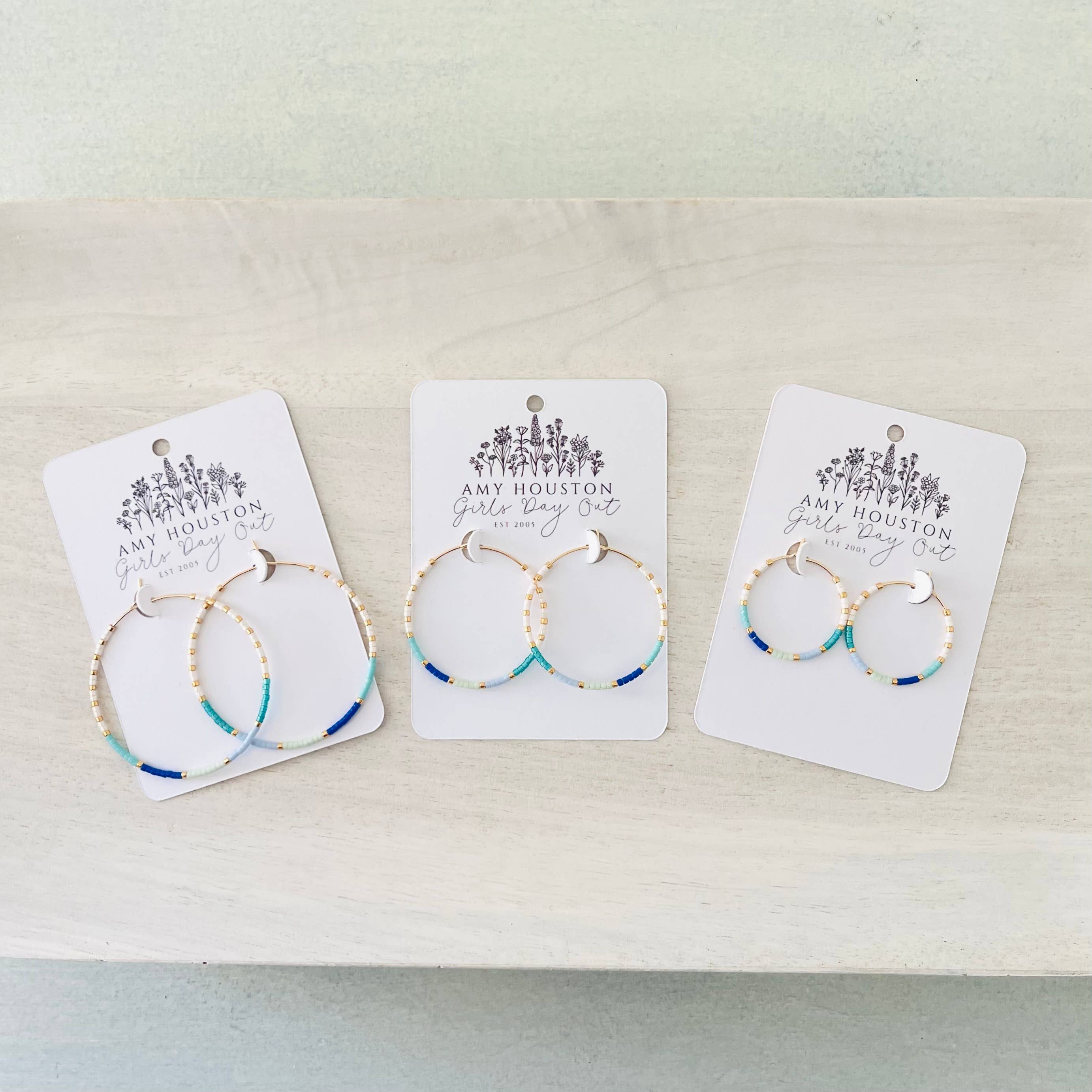 Girls Day Out by Amy Houston - Wholesale Hoop Earrings - Mykonos miyuki glass beaded hoop earrings 2