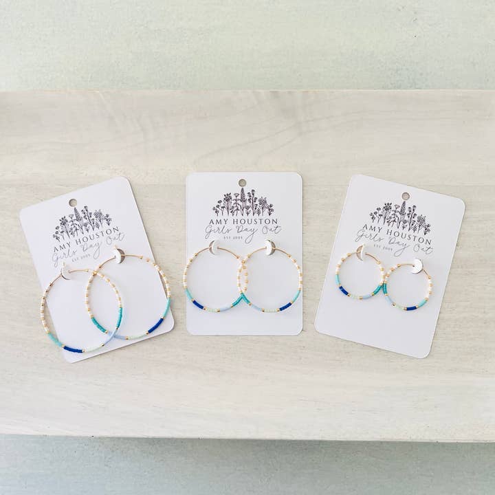 Girls Day Out by Amy Houston - Wholesale Hoop Earrings - Mykonos miyuki glass beaded hoop earrings 2