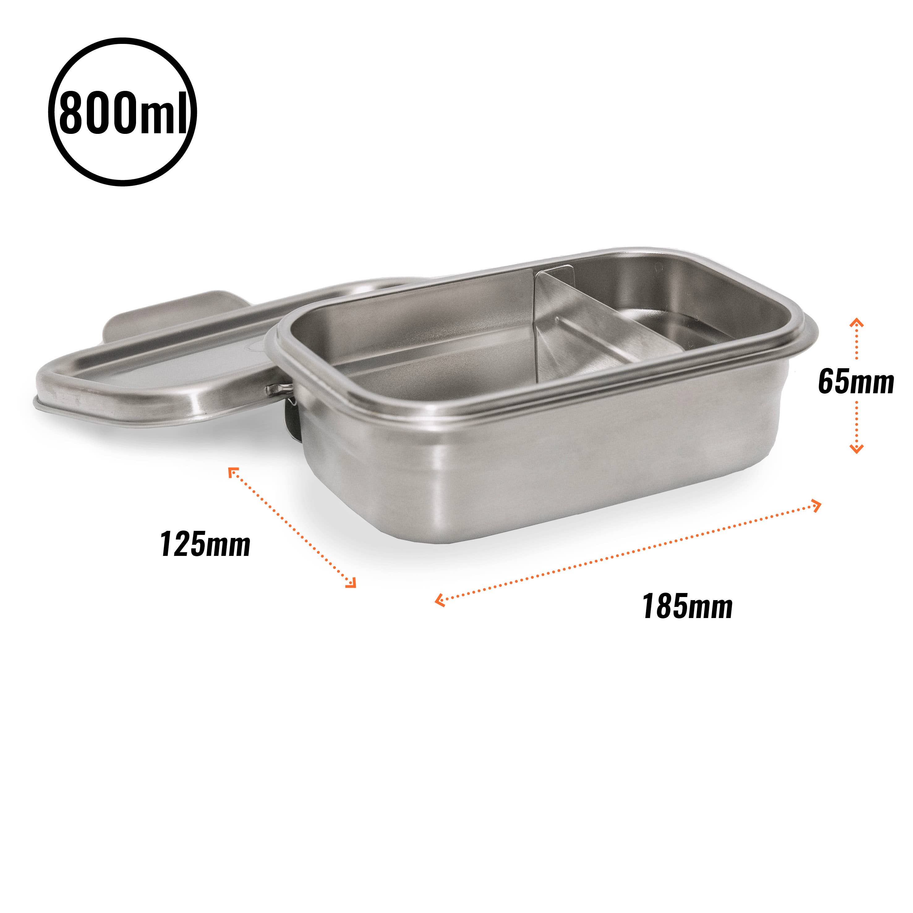 Elephant Box - Vente Sac/boîte repas - Boîte à déjeuner en acier inoxydable Clip & Seal - Petite / Moyenne0