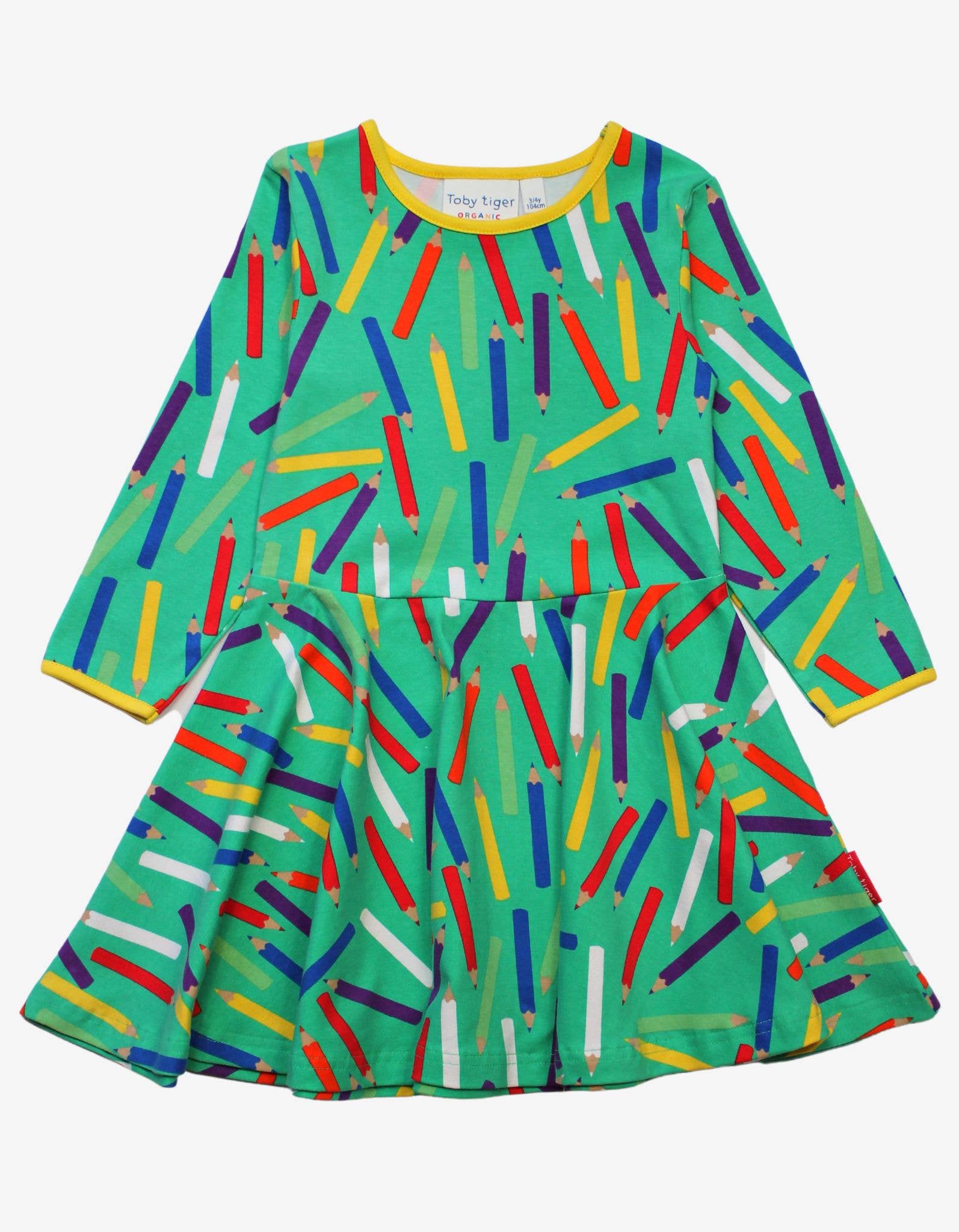 Toby Tiger - Wholesale Dress - Kids - Organic Art Print Skater Dress1