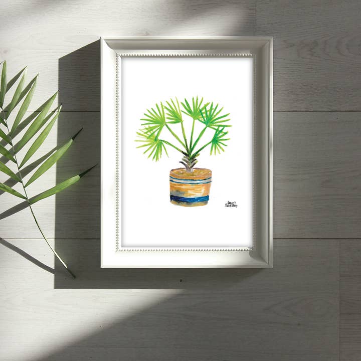 Watercolor Plant Print - Bismark Palm for wholesale by Allison’s Illustrations