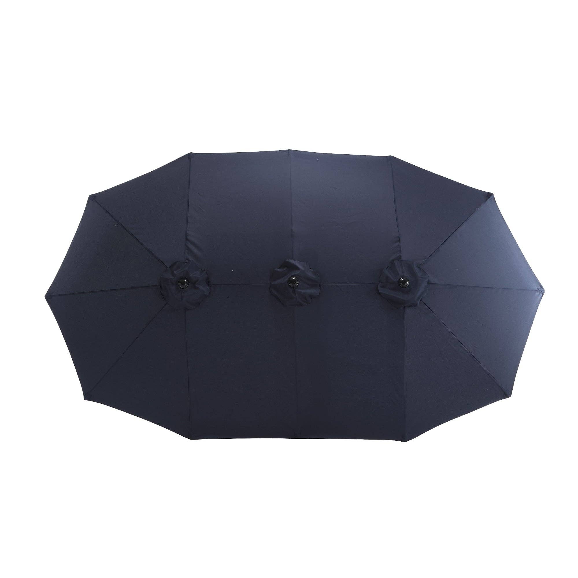 39F Inc. - Wholesale Patio Umbrella - 14.8ft Double-Sided Outdoor Umbrella with Crank – Navy Blue12
