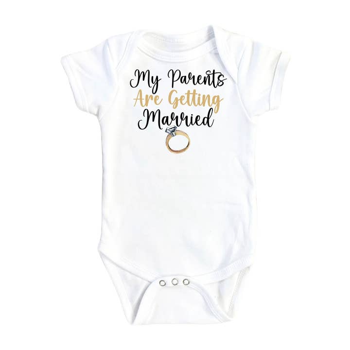Getting Married - Baby Boy Girl Clothes Infant Bodysuit Funny Cute Newborn for wholesale by North Fork Forager LLC