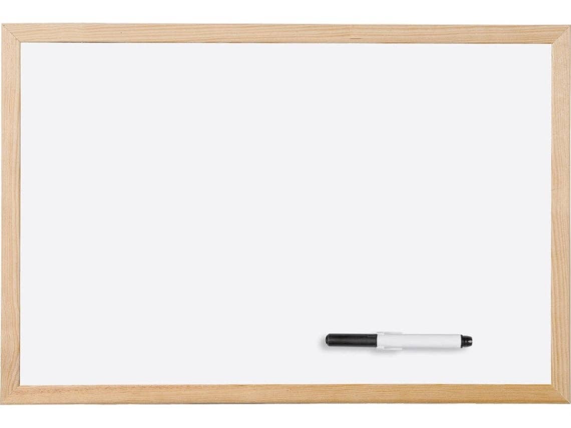 Bi-Joy - Wholesale Whiteboard/Dry-Erase Board - Basic Drywipe Non-Magnetic Whiteboard, Oak MDF Frame0