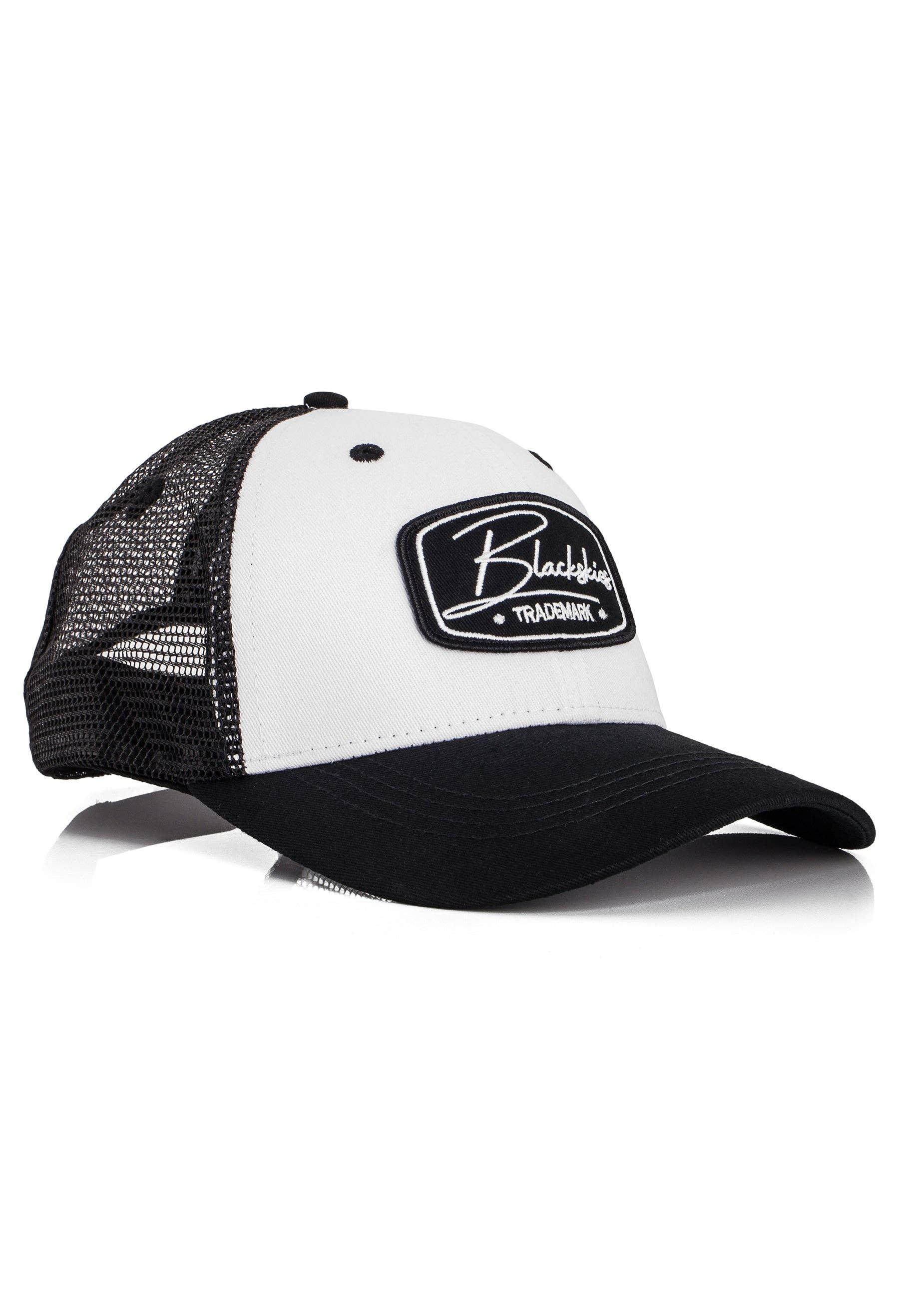 Blackskies - Wholesale Trucker Hat - Unisex - Racing Baseball Cap White-Black1