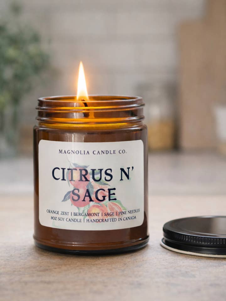 Citrus & Sage - Summer | Spring Candle 8oz for wholesale by Magnolia Candle Company