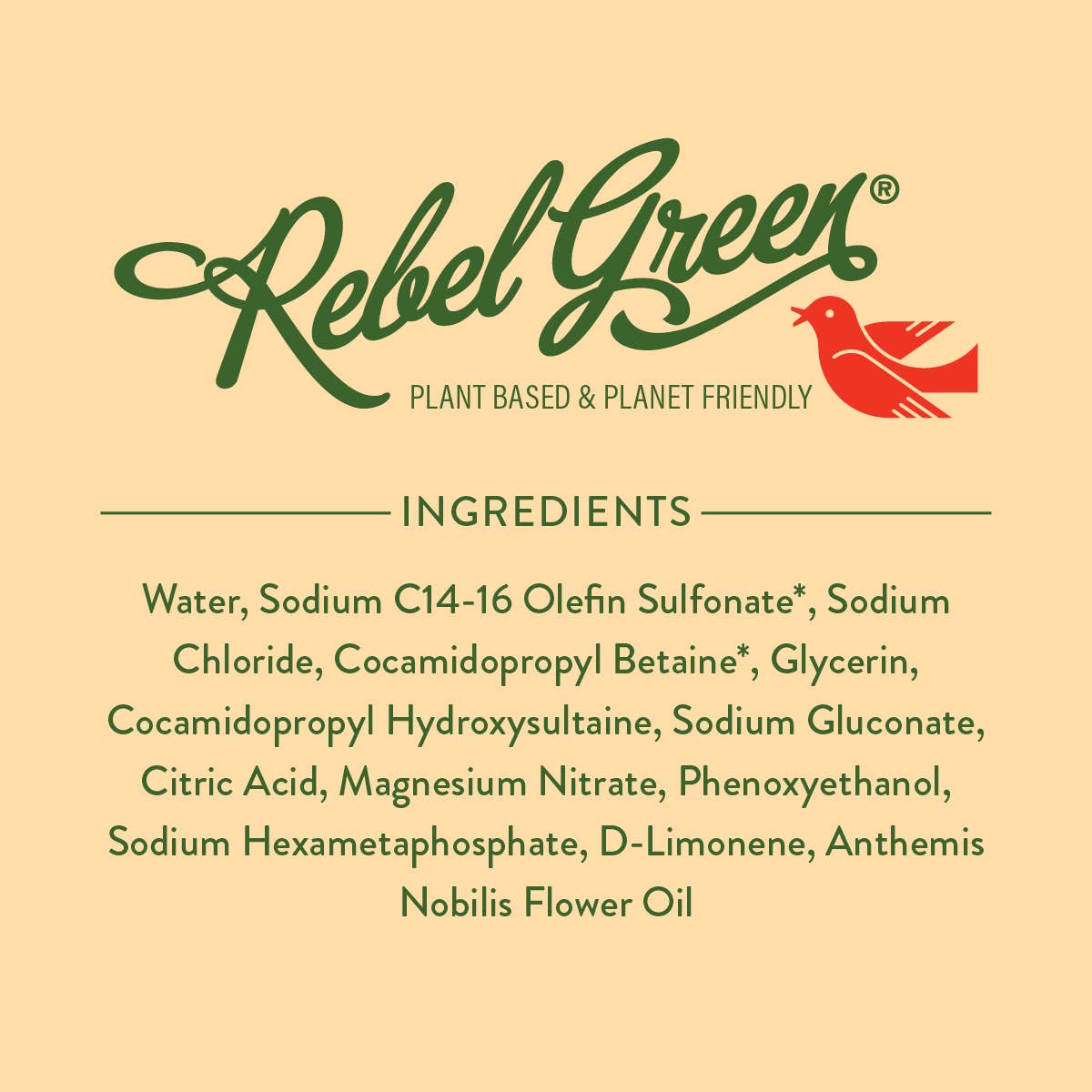 Rebel Green - Wholesale Dish Soap - Dish Soap - Chamomile & Orange Blossom 16oz (unit)4