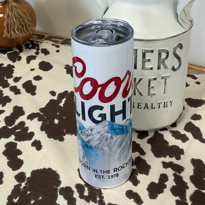 Coors Light 20oz Tumbler for wholesale by Farm Life Crafting