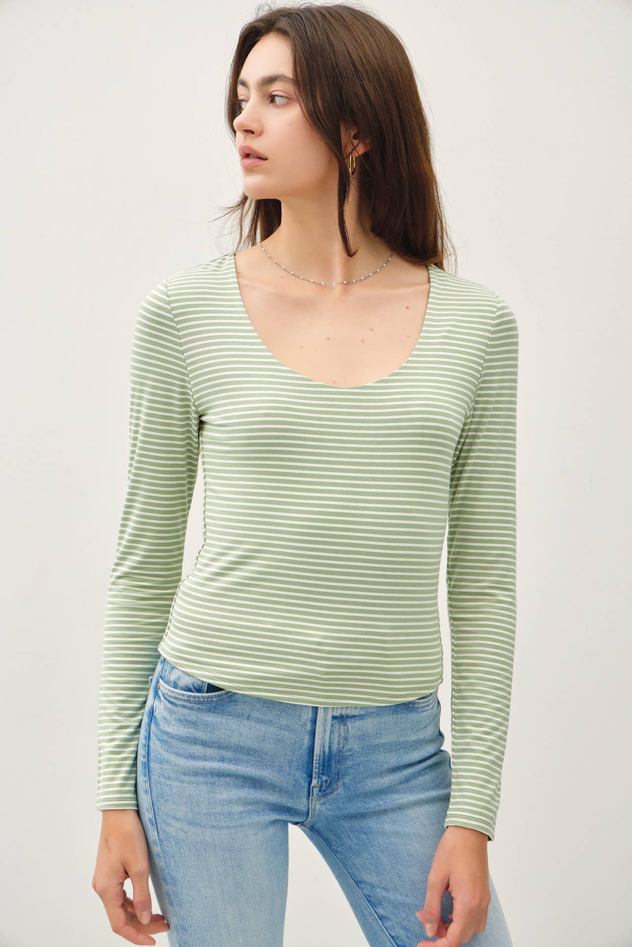 Be Cool - Vente Haut en maille – femme - TOP À MANCHES LONGUES RAYÉ ULTRA DOUX BASIQUE12