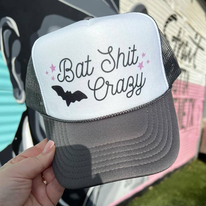Bat Shit Crazy Trucker Cap (Multiple Color Options) for wholesale by Turquoise & Tequila
