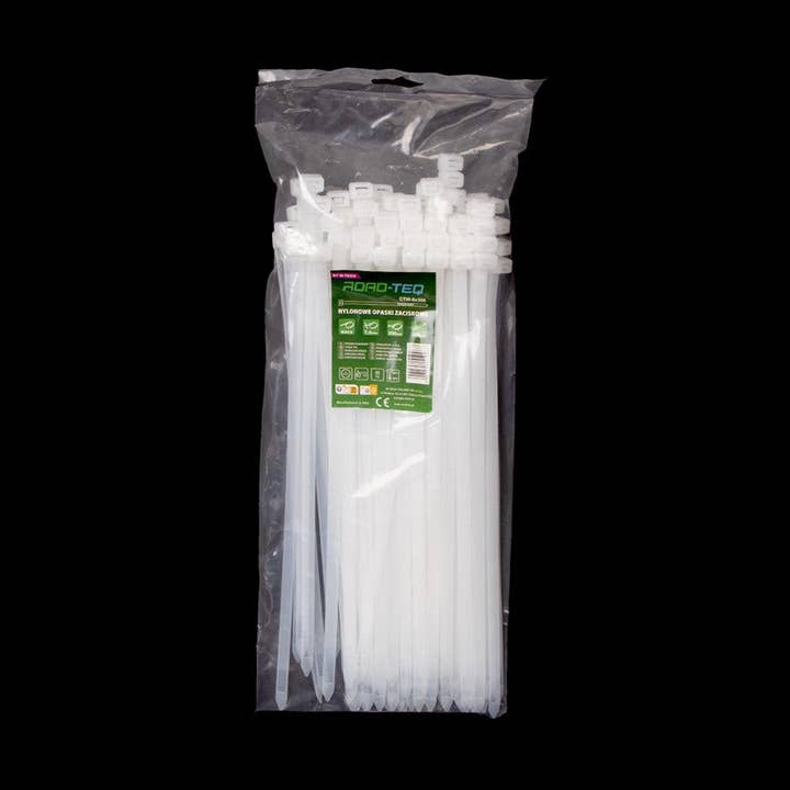 Bridas de nylon ROAD-TEQ Tamaño: 7,6x300mm, 100 uds. blanco para venta al por mayor de S&U FairTrade UG