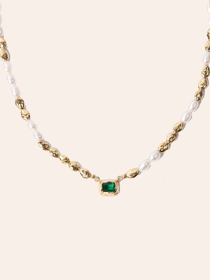 Pearl Nugget Necklace for wholesale by Molly Olivia