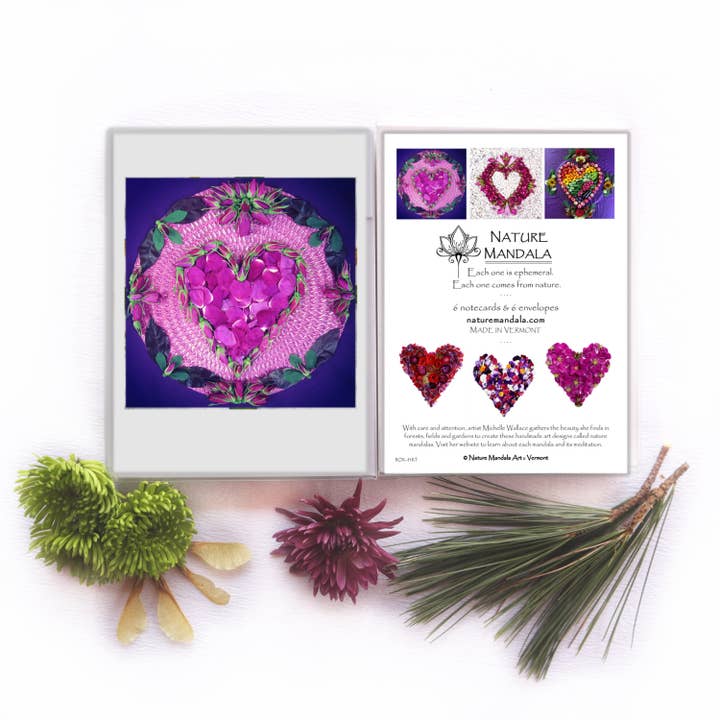 Nature Mandala Art - Wholesale Stationery/Notecard Set - Nature / Flower Mandala Boxed Cards :: 8 Options6