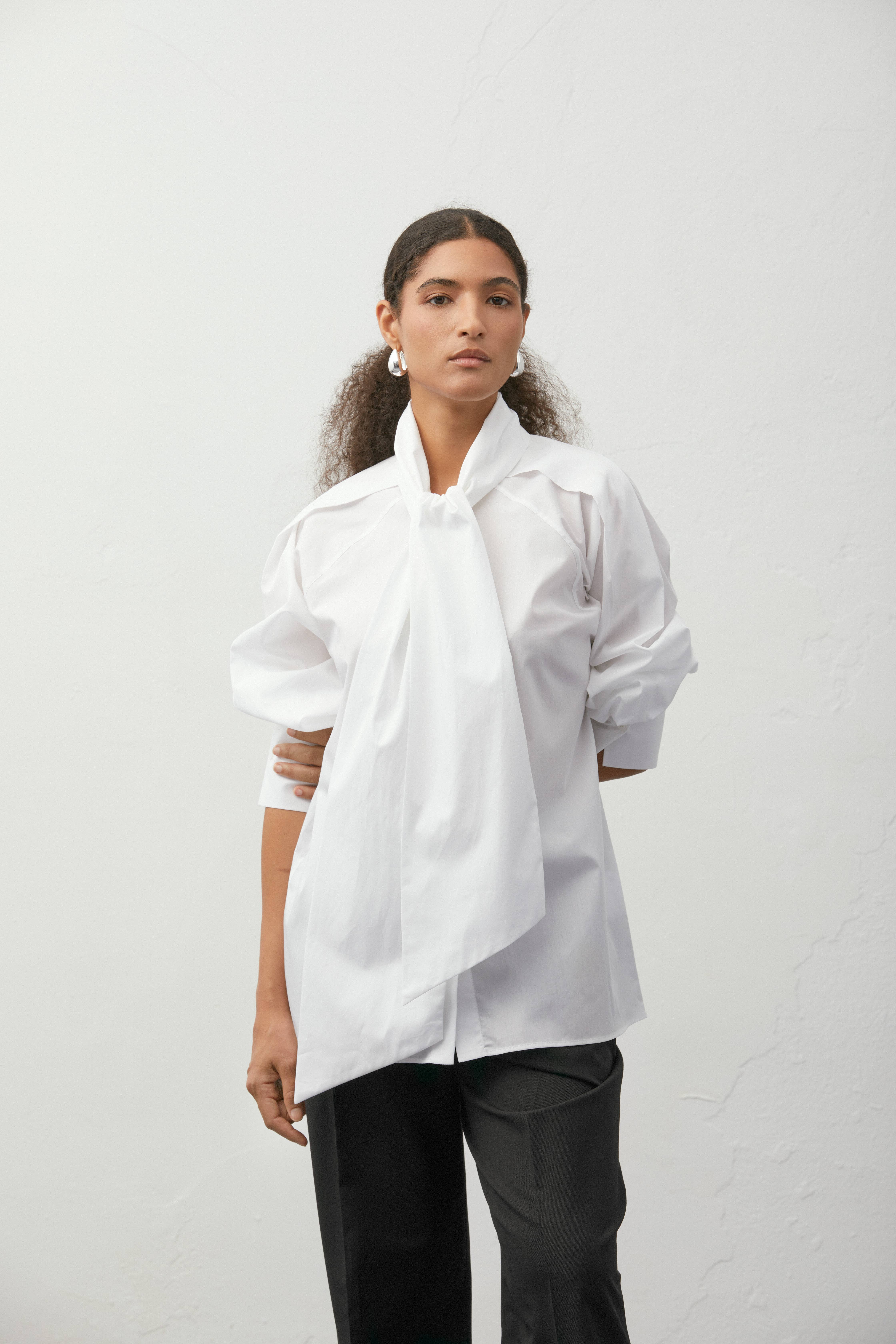 White Knot-detail shirt for wholesale on Faire1