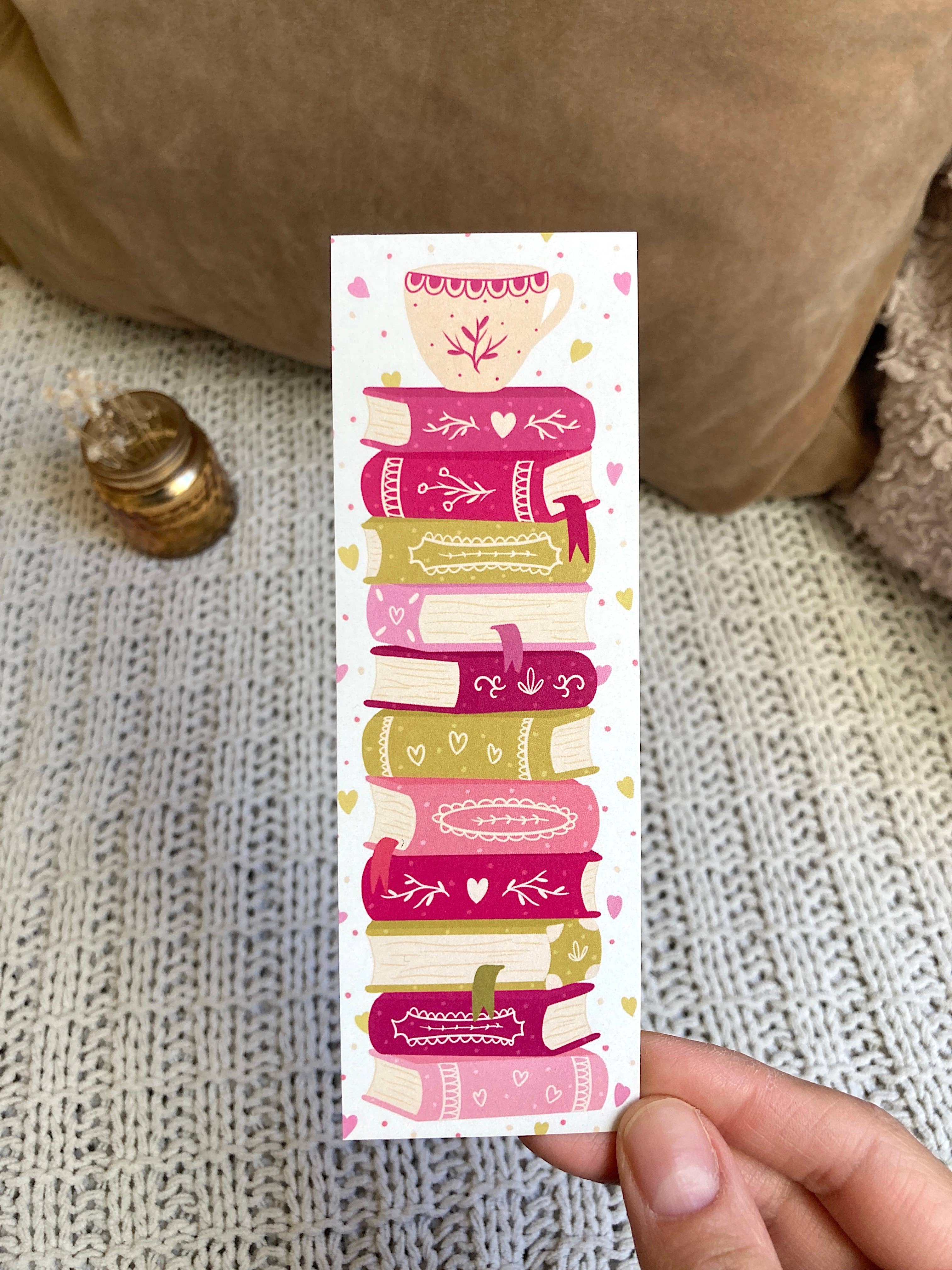 Tales and Pages Shop - Wholesale Bookmark - Romance Bookstack Bookmark
