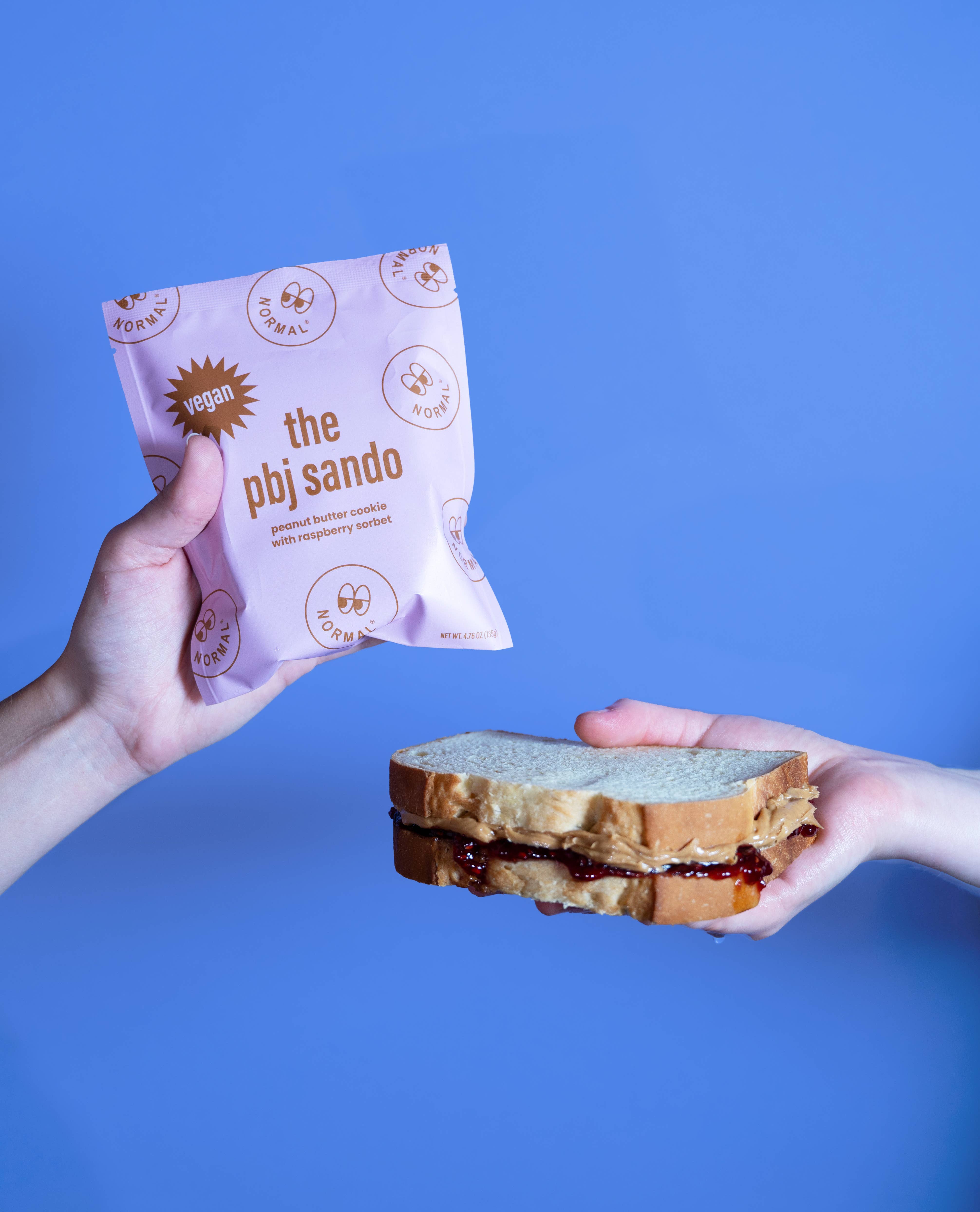 normal® ice cream – wholesale Glass/Sorbet – pb+j mjölkfri glass-sando1