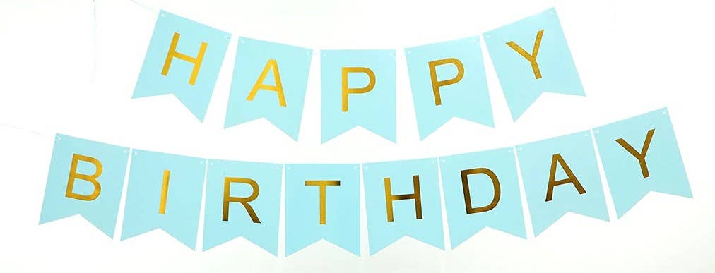 Toyventures - Venta al por mayor Cartel/pancarta para fiestas - Guirnalda de cumpleaños en plateado y rosa dorado para decoración de fiesta12