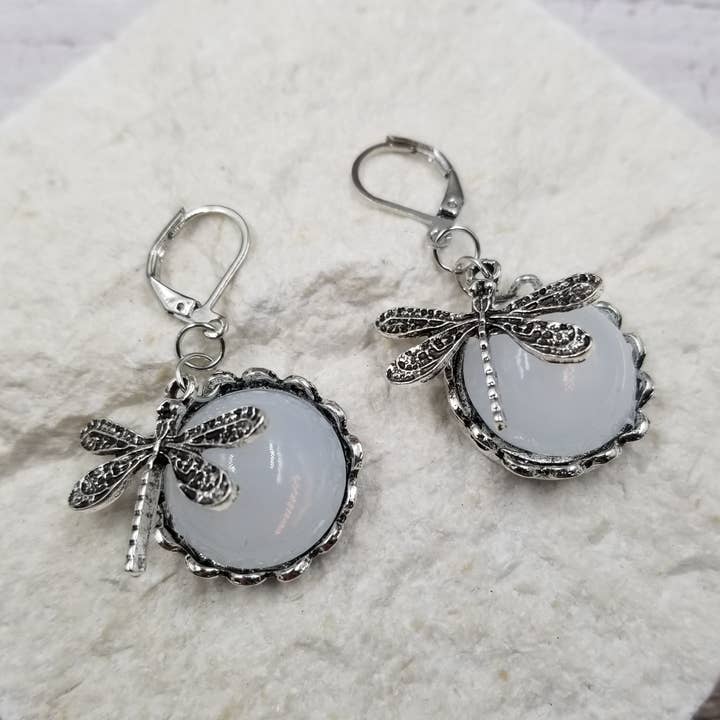 Crystal Dragonfly Earrings for wholesale by Treasure Wholesale