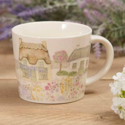 Stoneware Cottage Garden Thatched Cottage Scene Mug Full Wrap
for wholesale by Langs